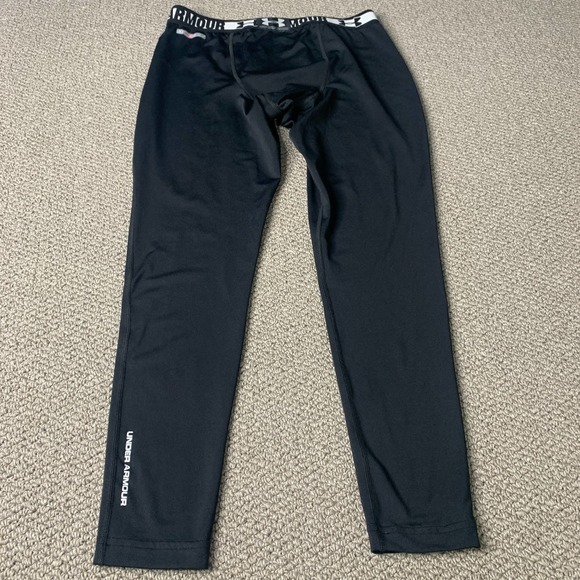 Under Armour Mens Leggings Large Black Compression Training Base Layer HeatGear - Picture 6 of 10